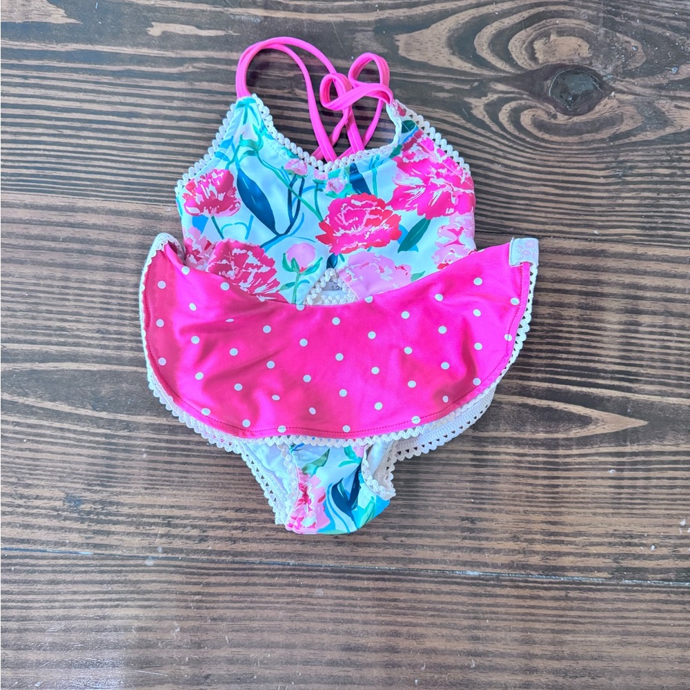 SweetHoney Pink Floral Kids Swim One Piece 12mo